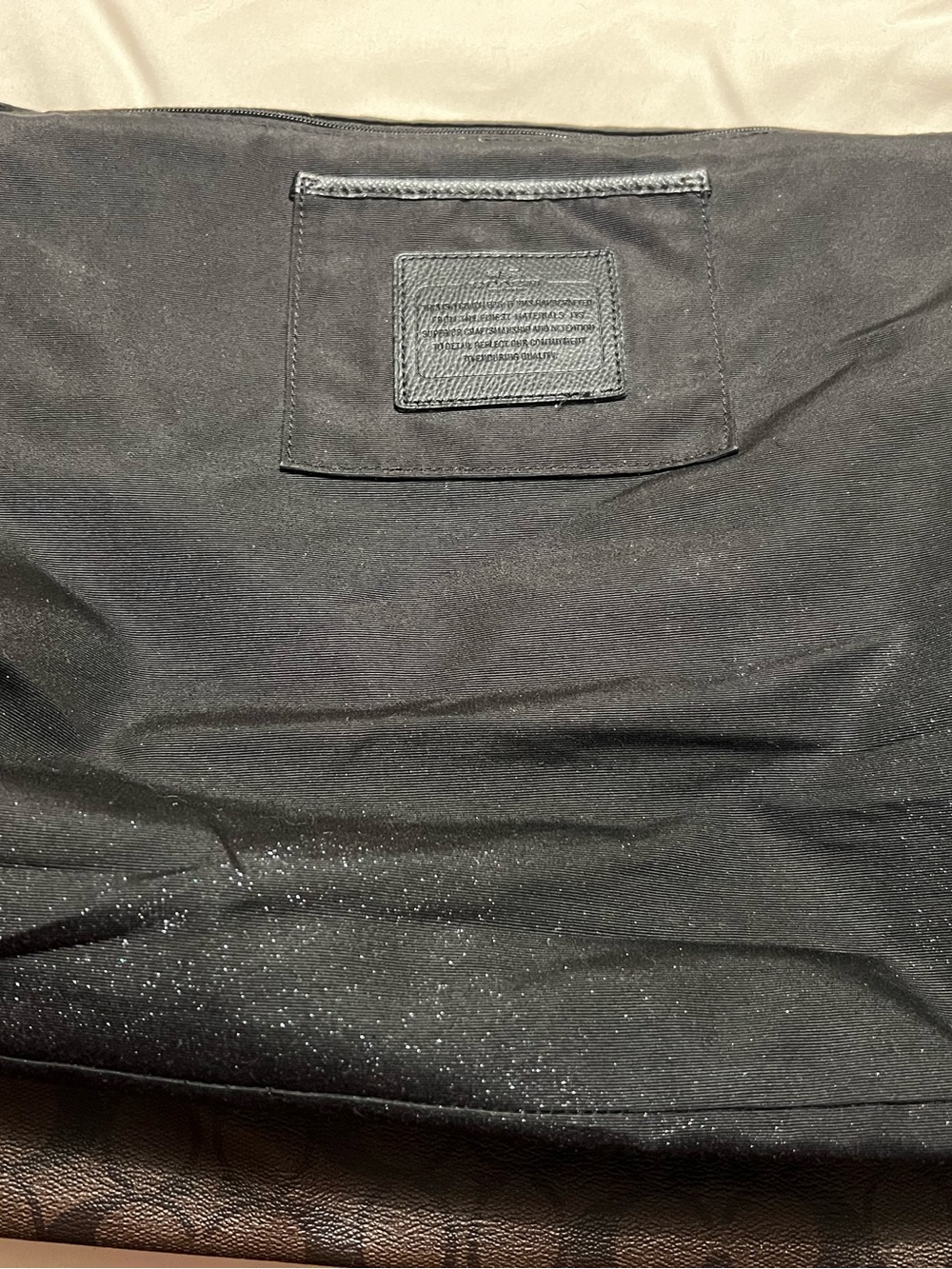 Coach Brown Signature Tote with Black Leather Straps - Picture 13 of 13